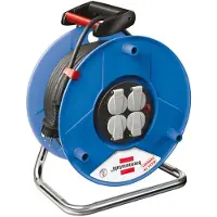 Brennenstuhl Garant E kabelhaspel, (50 m kabel in zwart, speciaal kunststof, voor gebruik binnenshuis, Made in Germany)