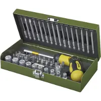 Proxxon Industrial 23104 Bitset 54-delig Binnen-zesrond (TX), Inbus, Plat, Kruiskop Pozidriv, Kruiskop Phillips