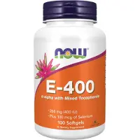Now Vitamine E-400 Gemengde Tocoferolen met Selenium 100 Pc