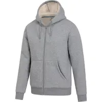 Mountain Warehouse Heren Dalton Borg gevoerde Full Zip Hoodie (Grijs)