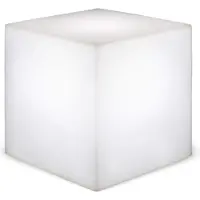 New Garden Deco-solarlamp buiten Cuby, dimbaar, wit / opaal, Kunststof, solar tuinverlichting