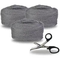 Coopley Staalwol Muizen Premium Muizen Staalwol - 3,5 Meter - 210 Gram - Muizengaas - Muizenverjager - Incl. Schaar