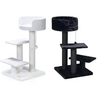 Beeztees Krabpaal Serpa Figo - Incl touw met balletje - 3 ligplekken - Wit - 50x50x92 cm