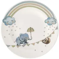 Villeroy & Boch Kinderbord Walk like an Elephant Wit 21,5 cm (Set van 6)