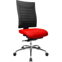 Schäfer Shop Bureaustoel SSI Proline S3+ - synchroonmechanisme - rugleuning met 3D-gaas - 3D-zitgewricht - zonder armleuningen - zwart/roods -