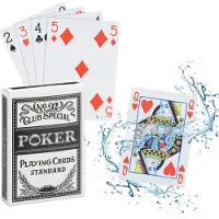 Relaxdays Pokerkaarten van plastic, waterdicht speeldek, scheur- en breekvast, 54 kaarten, geschikt voor Texas Hold'em, professionele poker set