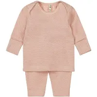 Dirkje broek + longsleeve roze Set Meisjes Katoen Ronde hals Effen - maat 62
