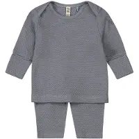 Dirkje broek + longsleeve blauw Set Jongens Katoen Ronde hals Effen - maat 56