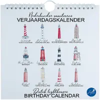 Joyin VERJAARDAGSKALENDER NEDERLANDSE VUURTORENS (20X20CM) - JOYIN