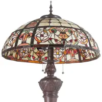 Clayre & Eef Vloerlamp LINDSAY, multicolor, Woon-/ Eetkamer, Glas, Tiffany, vloerlamp