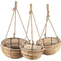 Clayre & Eef Bruine Manden hangend verticaal (3) Ø 28*15 / 24*14 / 20*11 cm 6RO0511