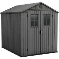 Keter Darwin 68 Tuinhuis - dubbele deuren + ramen - 190x244x221 cm - Grijs