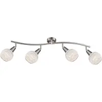 Globo Lighting Spotserie Globo Elliot XL - Nikkel mat - 4 lichts