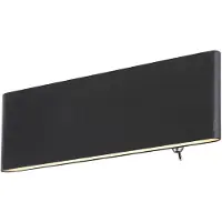 Globo Rechthoekige zwarte moderne wandlamp Globo Siegfried
