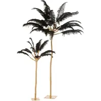 J-Line Boom Veren Staal Goud/Zwart Groot