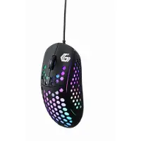 Gembird MUSG-RAGNAR-RX400, Muismat, geschikt voor links- en rechtshandige gebruikers, USB Type-A, 10000 DPI, zwart