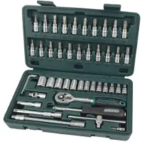 BRÜDER MANNESMANN set sleutels, 6,3 mm (1/4"), 4-14 mm (46-delig)
