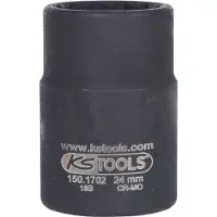 Ks Tools 150.1702 3/4 12-kant aandrijfaskrachtsteekvoet, 24 mm