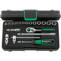 Stahlwille Dopsleutelset | 19-delig 1/4 inch | sleutelwijdtes 3,5-13 mm | aantal tanden 80 6-Kant | 1 stuk - 96011180 96011180