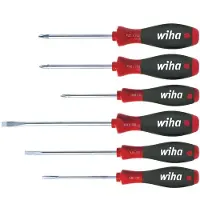 Wiha 302 HK6 01 SATZ 6tlg Schroevendraaierset Werkplaats 6-delig Plat, Kruiskop Phillips, Kruiskop Pozidriv