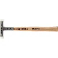 HALDER Kunststofhamer | lengte 300 mm hoofd-d. 20 mm | hickory terugslagvrij | hard nylon wit | 1 stuk - 3366.020