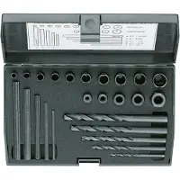 Gedore 6755550 Tapeind-uitdraaierset M5, M6, M7, M8, M9, M10, M11, M12, M13, M14, M15, M16