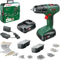 Bosch EasyDrill 18V 40 drill driver + 2 x 18V 1.5Ah batteries + Systembox with 241 accessories + charger AL1810CV 06039D8007