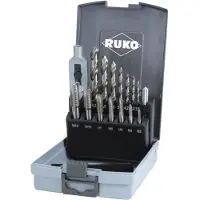 RUKO 245004RO Machinetapboorset 15-delig Metrisch M3, M4, M5, M6, M8, M10, M12 Rechtssnijdend HSS 1 set(s)