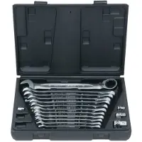 Ks Tools 503.4666 Ring-steeksleutelset 16-delig Sleutelbreedte (metrisch) 19 mm