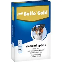Bolfo Gold Anti Vlooiendruppels Hond 4 - 10 kg 4 pipetten