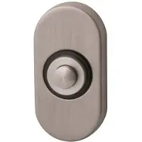 Hardbrass Beldrukker ovaal - PVD Inox