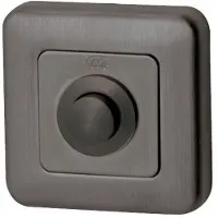 Hardbrass Beldrukker Qbe vierkant - PVD gun metal