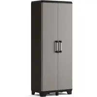 Keter Opbergkast met planken Pro zwart en grijs 445037