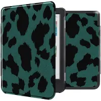 IMoshion Design Slim Hard Case Bookcase voor de Kobo Clara Colour / BW - Green Leopard