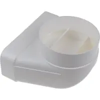 NOVY 906405 hoek adapter voor vlak kanaal met luchtgeleiders