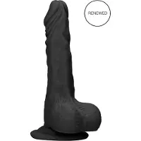Realrock Realistische Dildo met Ballen 21.8 cm - Zwart