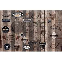 Dimex Fotobehang - Vintage Labels 375x250cm - Vliesbehang