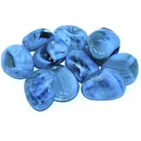 Concorde Decoratie/hobby stenen/kiezelstenen - 4x - edelstenen lichtblauw - 250 gram / 2 a 3 cm