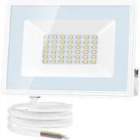 Aigostar 10Q14 - LED schijnwerper - 30W - IP65 Waterdicht - Floodlight - Breedstraler - Bouwlamp - Wandlamp buiten - 6500K - Wit