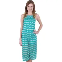 Sarcia.eu John Zack Groene jumpsuit met patroon, 3/4 pijpen