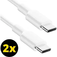Thundergold 2x USB C kabel 60W - USB C naar USB C - USB-C kabels - USB C kabel naar USB C - Oplaadkabel USB C - USBC kabel - Universeel - 1 Meter
