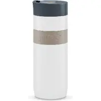 Boddels Thermosbeker, 0.37 L, Taupe / Wit, Dubbelwandig, Vacuüm Geïsoleerd - | Koffje