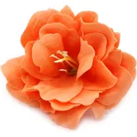 Ancient Wisdom Zeep Bloemen - Medium Pioen Oranje - 50 Stuks - 6cm - Zeepbloemen - Zeep Bloem Pioen Oranje - Zeep Componenten