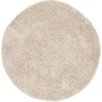 MUST Living Carpet Celeste round medium,Ø200 cm, beige, 100% polyester