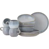 Bloomingville Paula Ontbijt Set, Blauw, Aardewerk