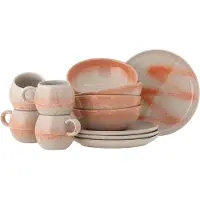 Bloomingville Paula ontbijtset, Oranje, Aardewerk