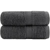 vidaXL Premium washandjes SOLUND 2 stuks antraciet 30x30 cm 600 g/m²