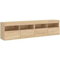 vidaXL Tv-wandmeubels met LED 2 st 80x30x40 cm sonoma eikenkleurig