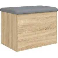 vidaXL Opbergbank Sonoma Eiken 62x42x45 cm Bewerkt Hout
