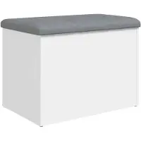 vidaXL Opbergbank Wit 62x42x45 cm Bewerkt Hout